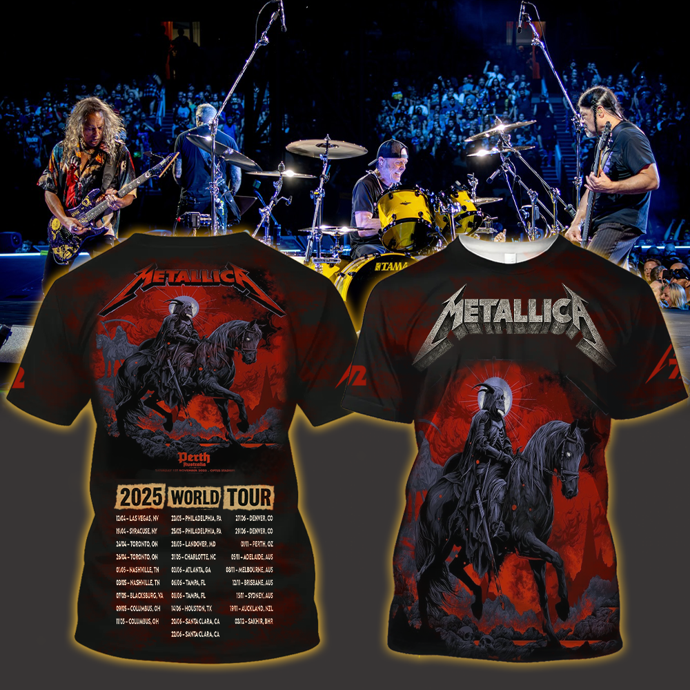 metallica m72 world tour 2025 november 1 2025 perth australia optus stadium death rider all over print shirt