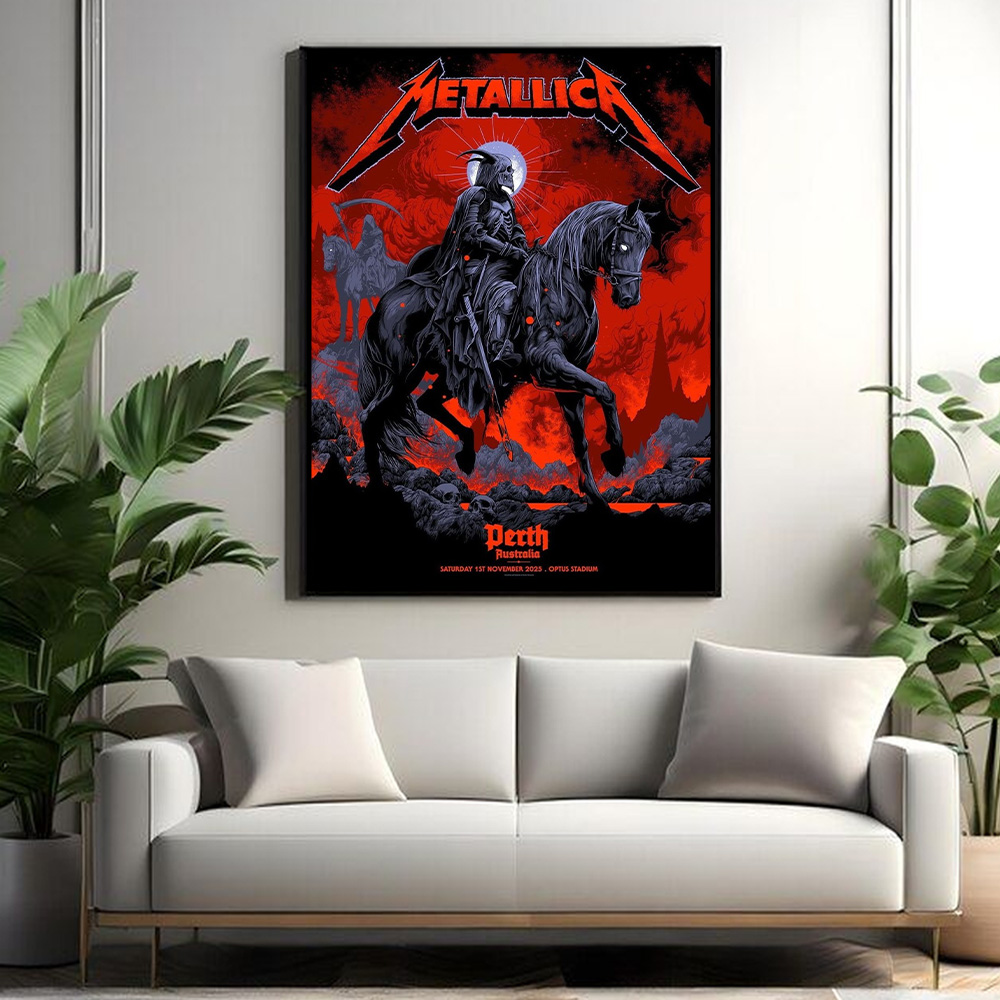 metallica m72 world tour 2025 november 1 2025 perth australia optus stadium death rider artwork