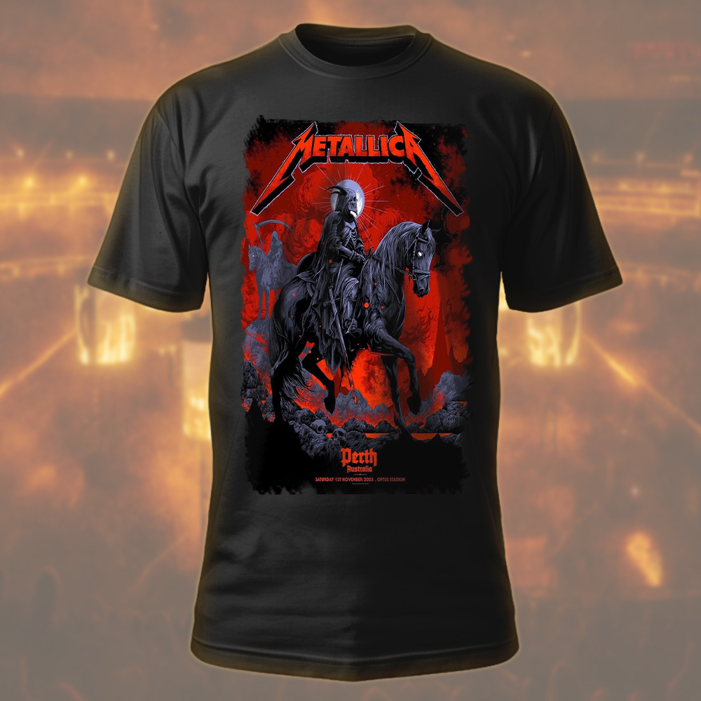 metallica m72 world tour 2025 november 1 2025 perth australia optus stadium death rider design 1