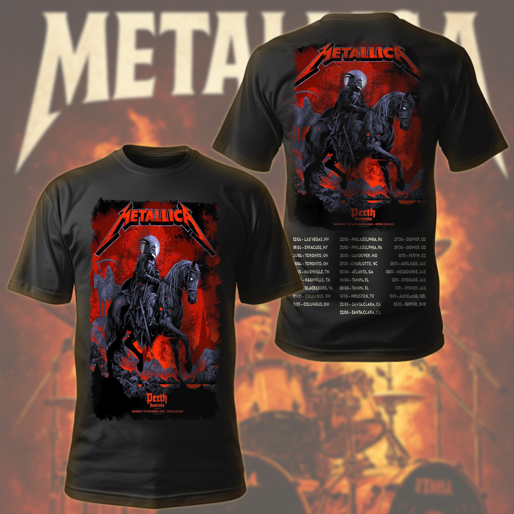 metallica m72 world tour 2025 november 1 2025 perth australia optus stadium death rider design