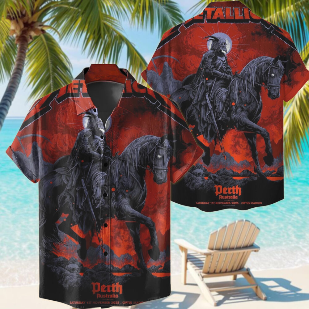 metallica m72 world tour 2025 november 1 2025 perth australia optus stadium death rider hawaiian shirt 1