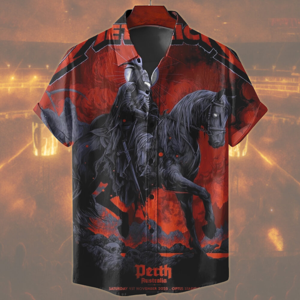 metallica m72 world tour 2025 november 1 2025 perth australia optus stadium death rider hawaiian shirt 2