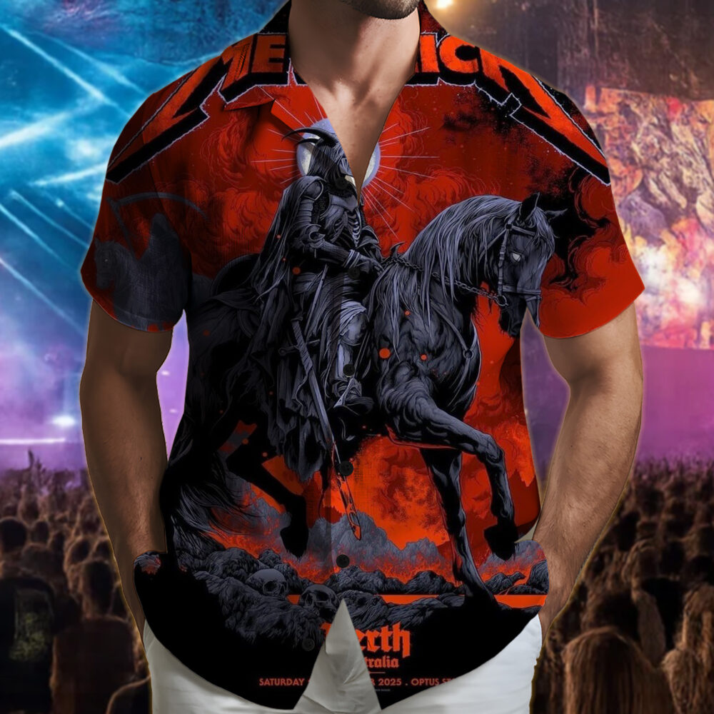 metallica m72 world tour 2025 november 1 2025 perth australia optus stadium death rider hawaiian shirt 3