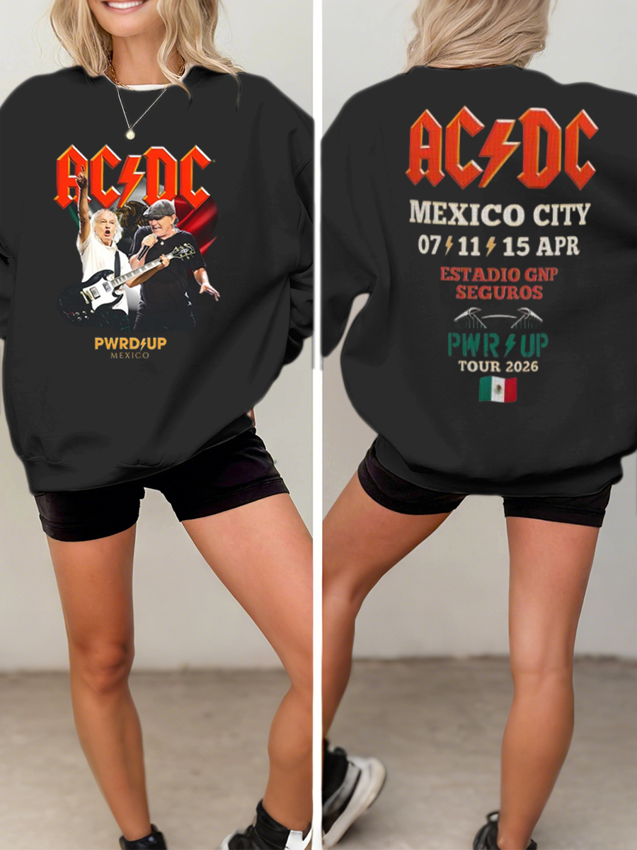 Women's AC/DC Rock Crew Neck Sweatshirt