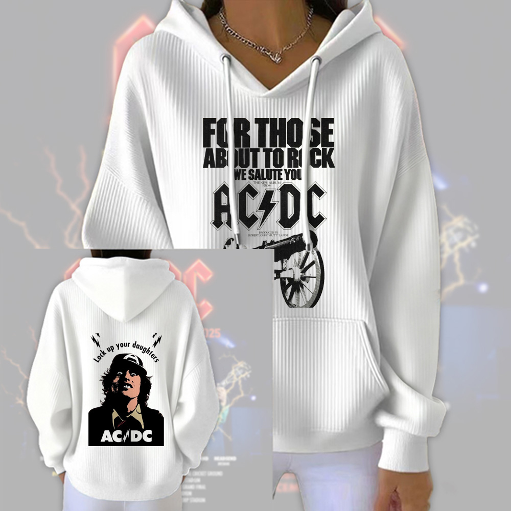 Women'S For Those About To Back Print Casual Hoodie