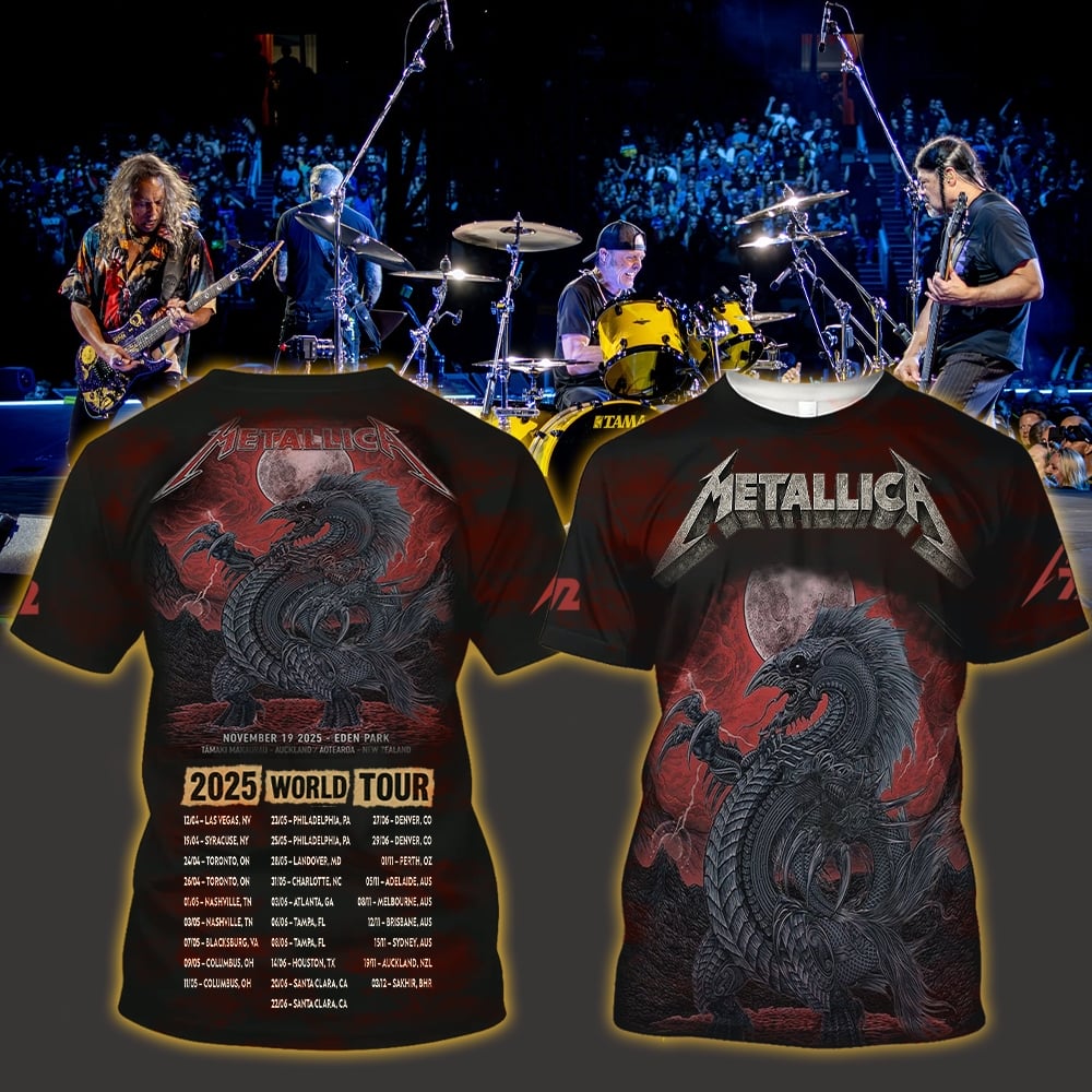 metallica auckland new zealand eden park all over print shirt november 19 2025 ken taylor art m72 world tour 2025