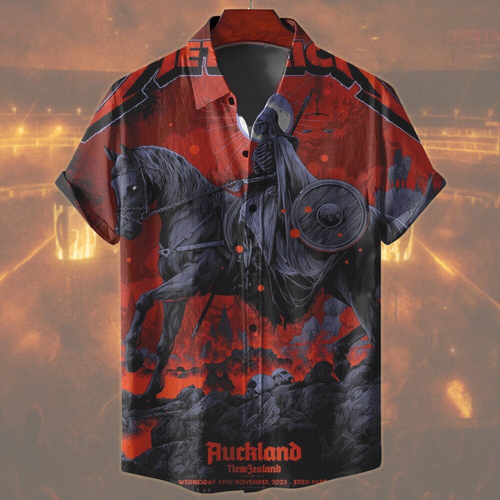 metallica auckland new zealand eden park hawaiian shirt november 19 2025 ken taylor art m72 world tour 2025 2