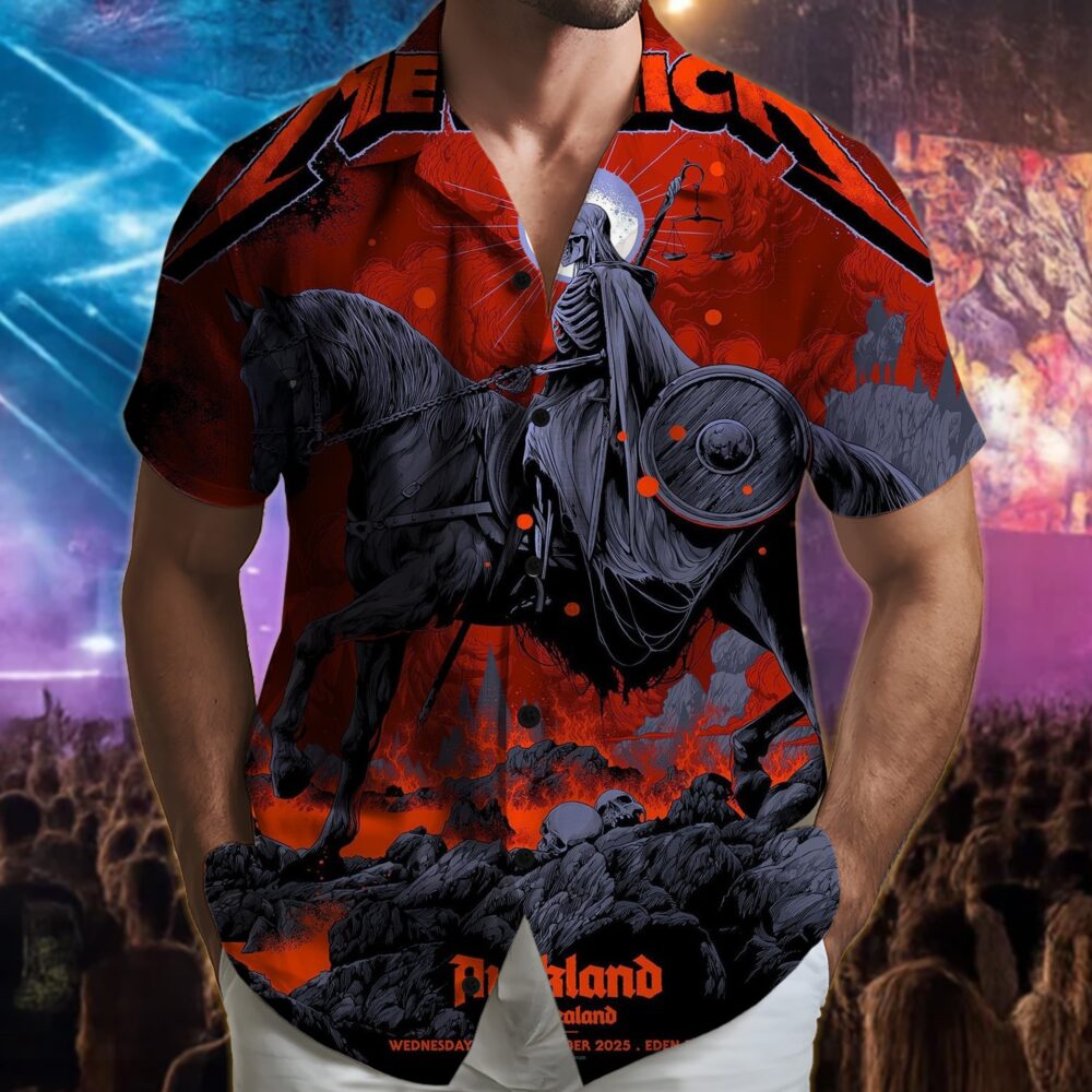 metallica auckland new zealand eden park hawaiian shirt november 19 2025 ken taylor art m72 world tour 2025 3