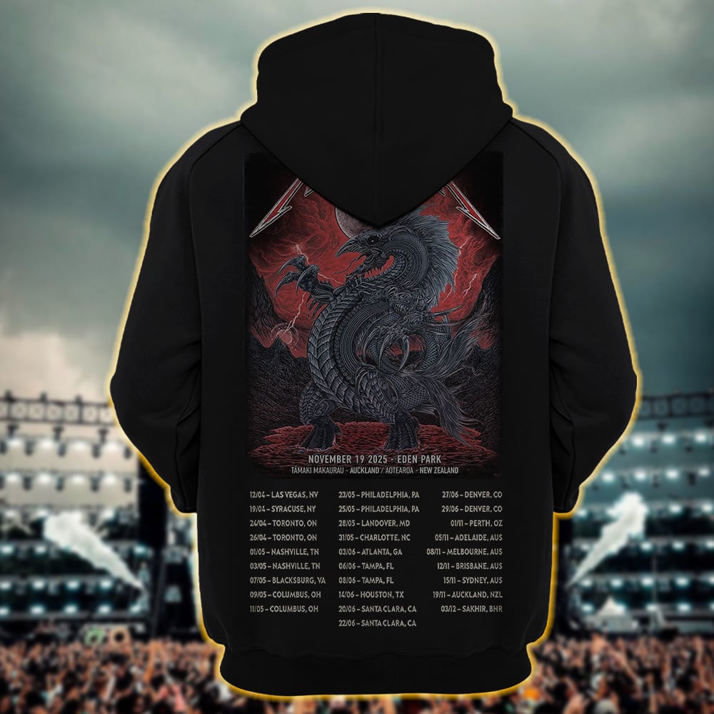 metallica auckland new zealand eden park hoodie november 19 2025 ken taylor art m72 world tour 2025 2