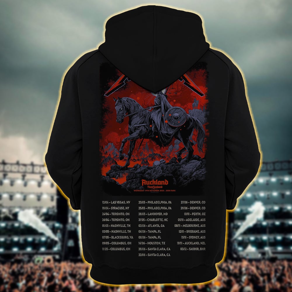 metallica auckland new zealand eden park hoodie november 19 2025 ken taylor art m72 world tour 2025 2