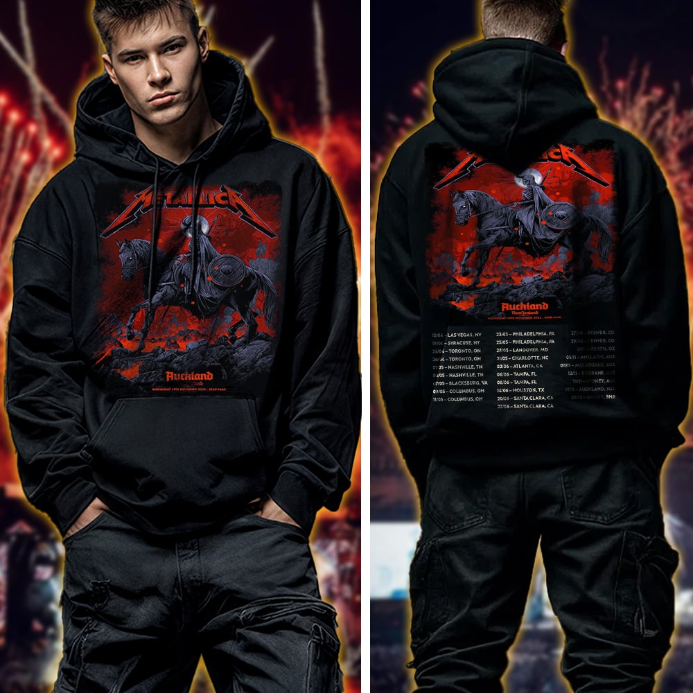 metallica auckland new zealand eden park hoodie november 19 2025 ken taylor art m72 world tour 2025 4