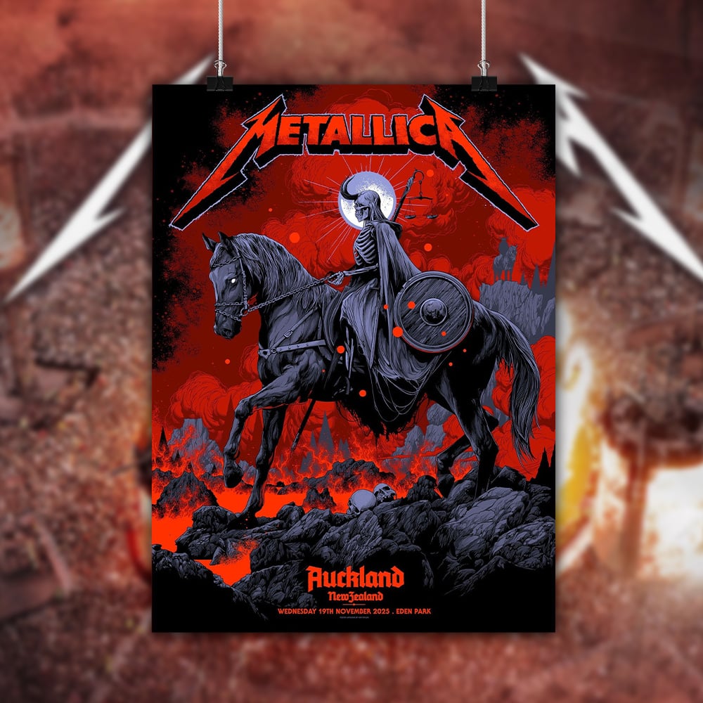 metallica auckland new zealand eden park poster november 19 2025 ken taylor art m72 world tour 2025 4