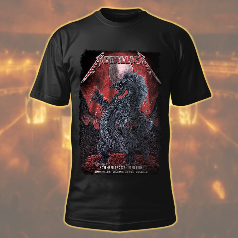 metallica auckland new zealand eden park t shirt november 19 2025 ken taylor art m72 world tour 2025 1