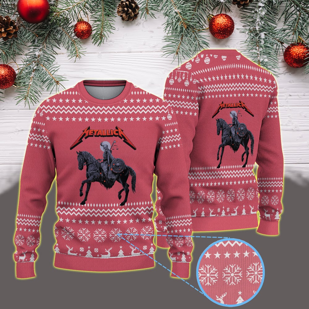 Metallica Auckland New Zealand Eden Park Ugly Christmas Sweater November 19 2025 Ken Taylor Art M72 World Tour 2025