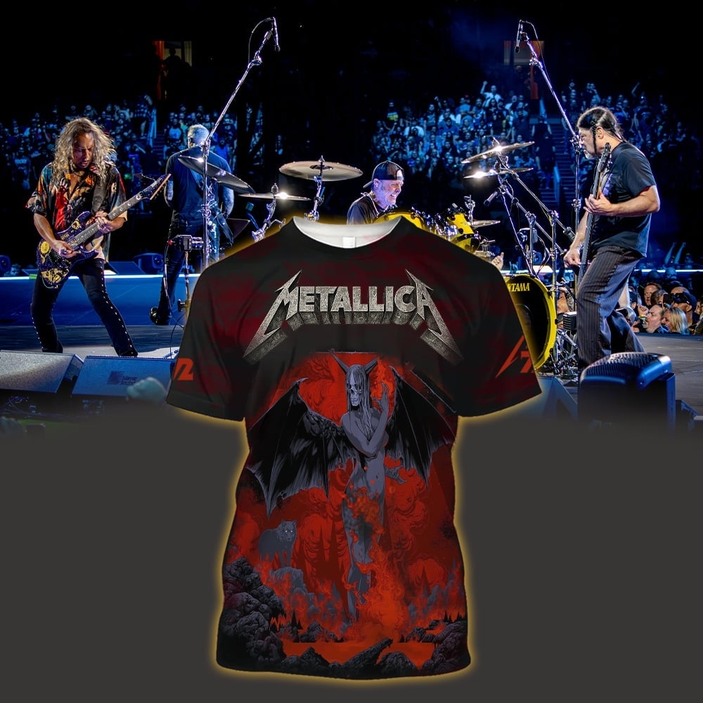 metallica brisbane australia suncorp stadium all over print shirt november 12 2025 fiery demon art m72 world tour 2025 1
