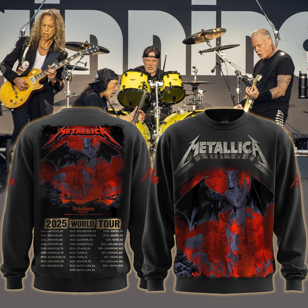 metallica brisbane australia suncorp stadium all over print sweater november 12 2025 fiery demon art m72 world tour 2025