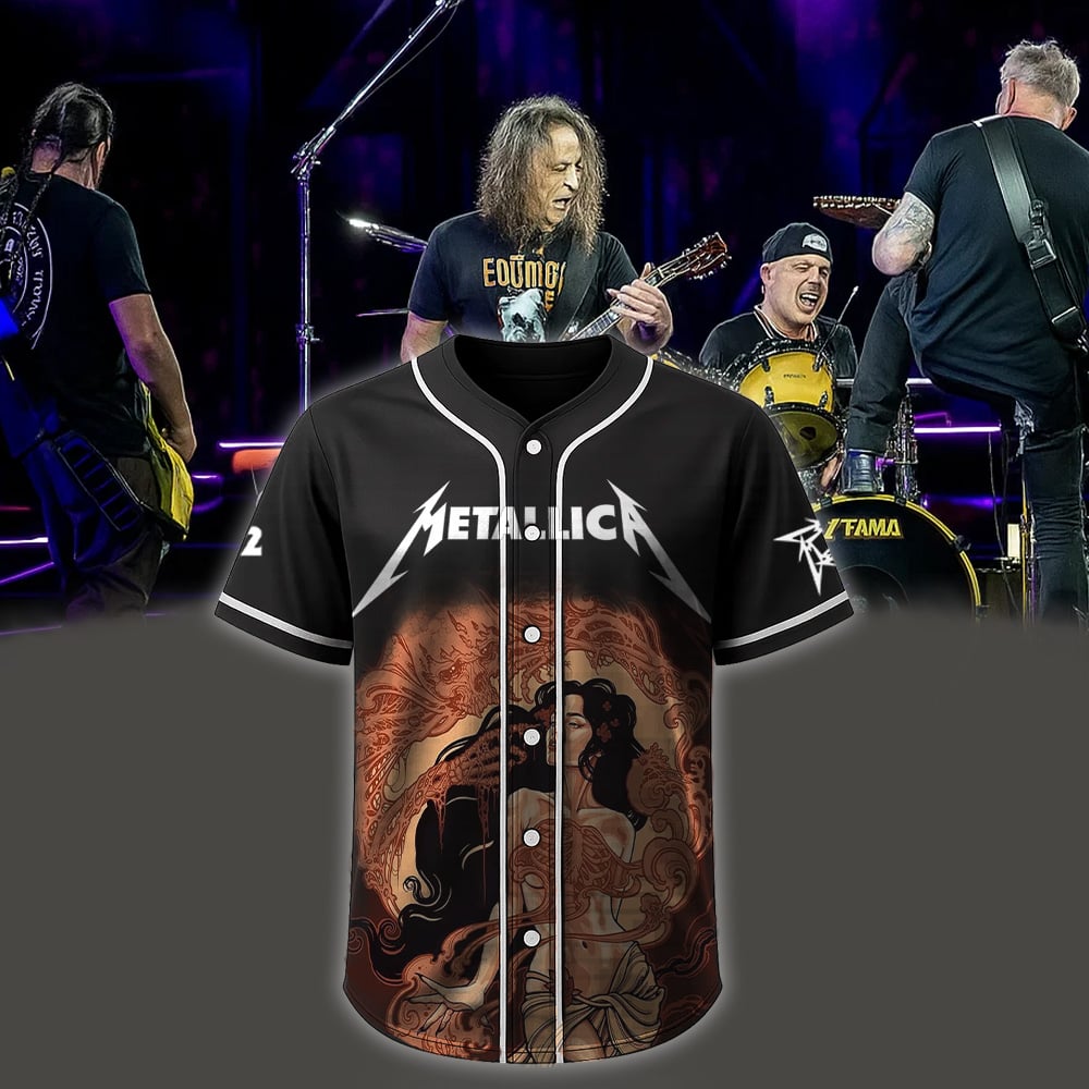 metallica brisbane australia suncorp stadium baseball jersey november 12 2025 tenicle art m72 world tour 2025 1