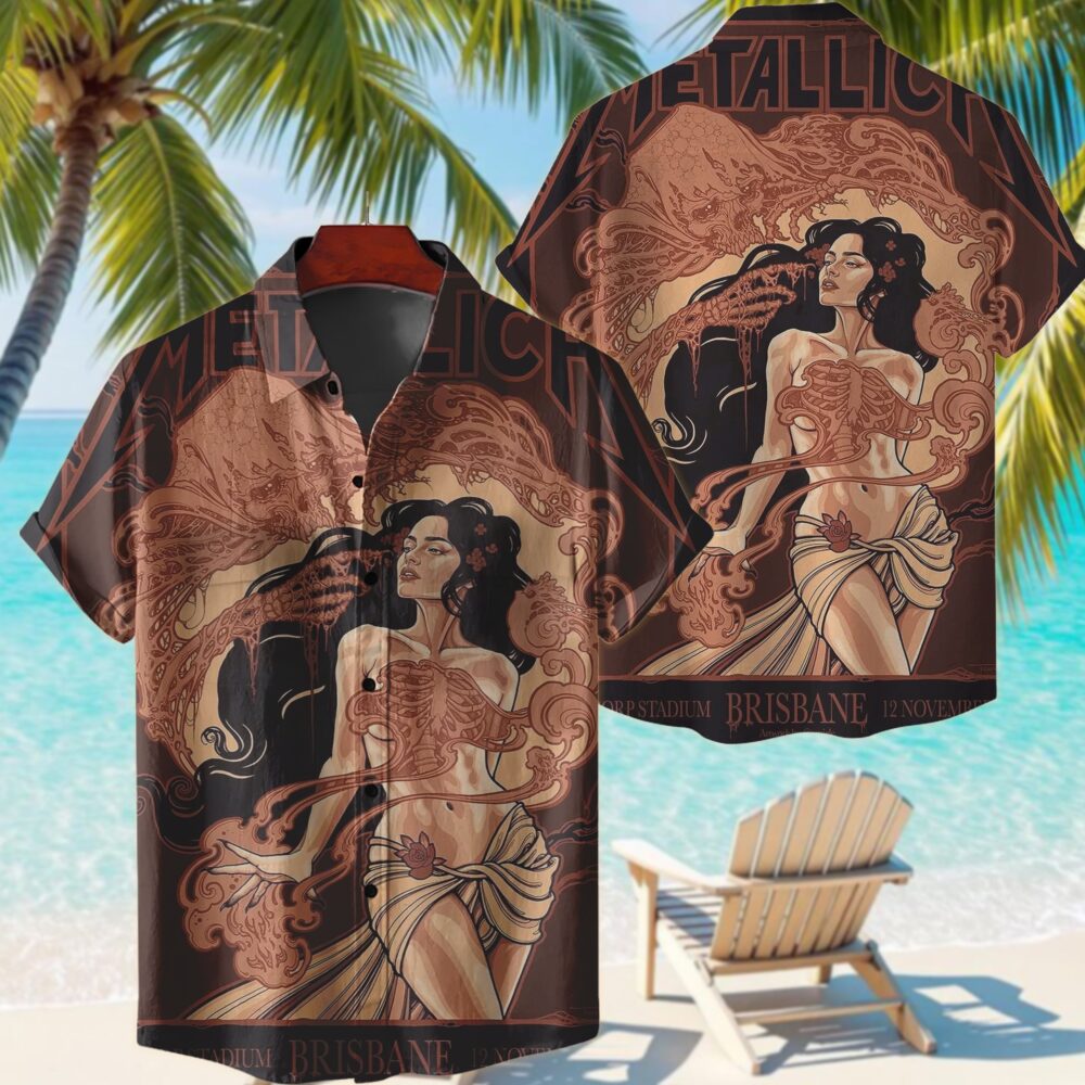 metallica brisbane australia suncorp stadium hawaiian shirt november 12 2025 tenicle art m72 world tour 2025 1