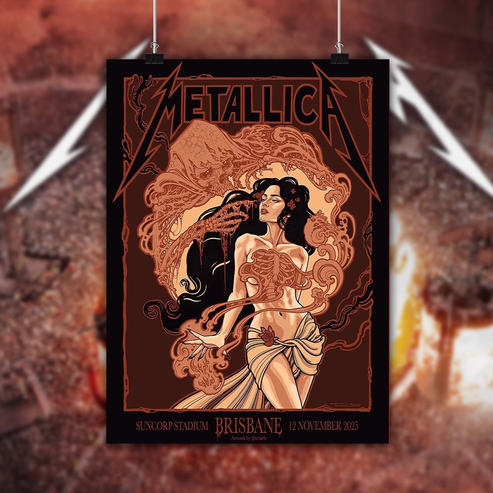 metallica brisbane australia suncorp stadium poster canvas november 12 2025 tenicle art m72 world tour 2025 4