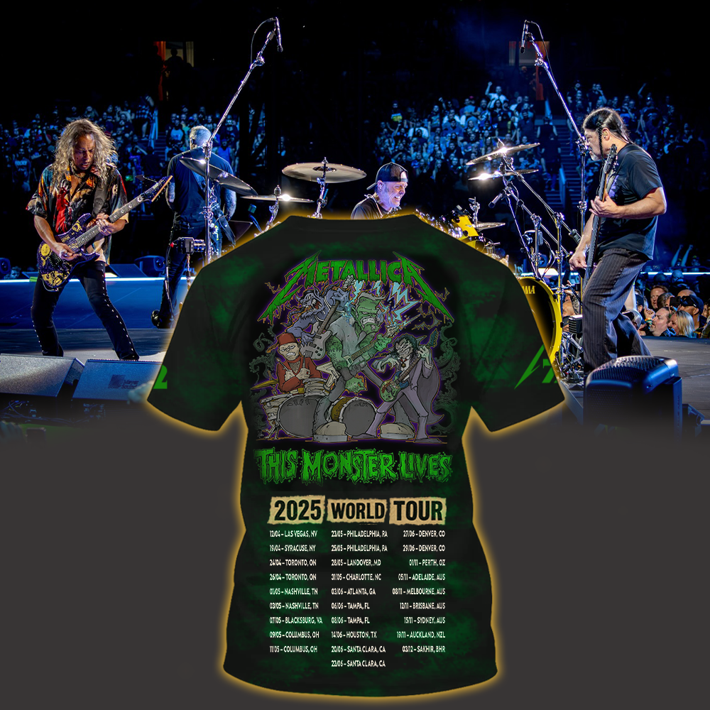 metallica halloween 2025 this monster lives x squindo metalli monsters all over print shirt 2