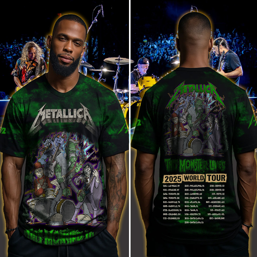 metallica halloween 2025 this monster lives x squindo metalli monsters all over print shirt 4