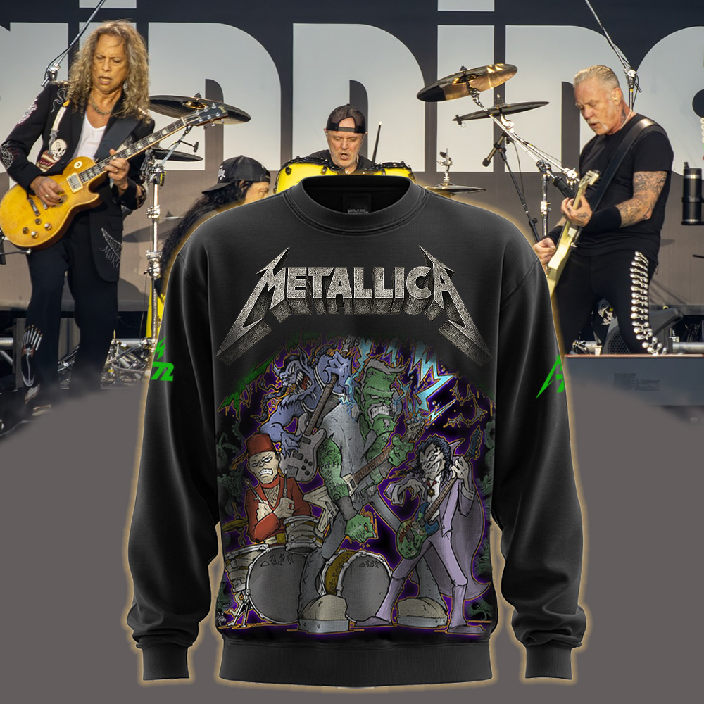metallica halloween 2025 this monster lives x squindo metalli monsters all over print sweater 1