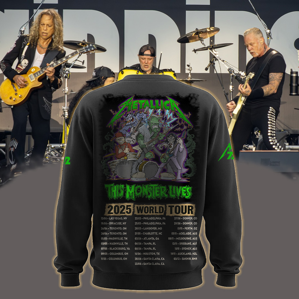 metallica halloween 2025 this monster lives x squindo metalli monsters all over print sweater 2