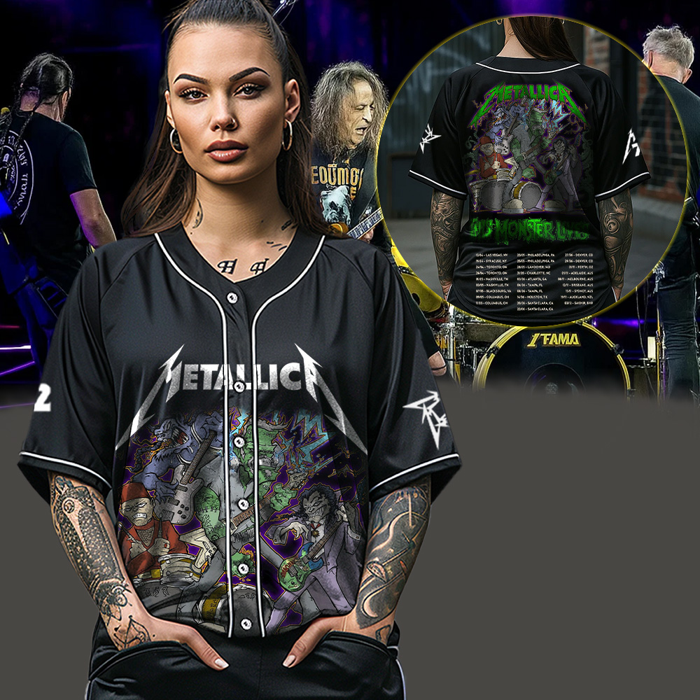 metallica halloween 2025 this monster lives x squindo metalli monsters baseball jersey 3