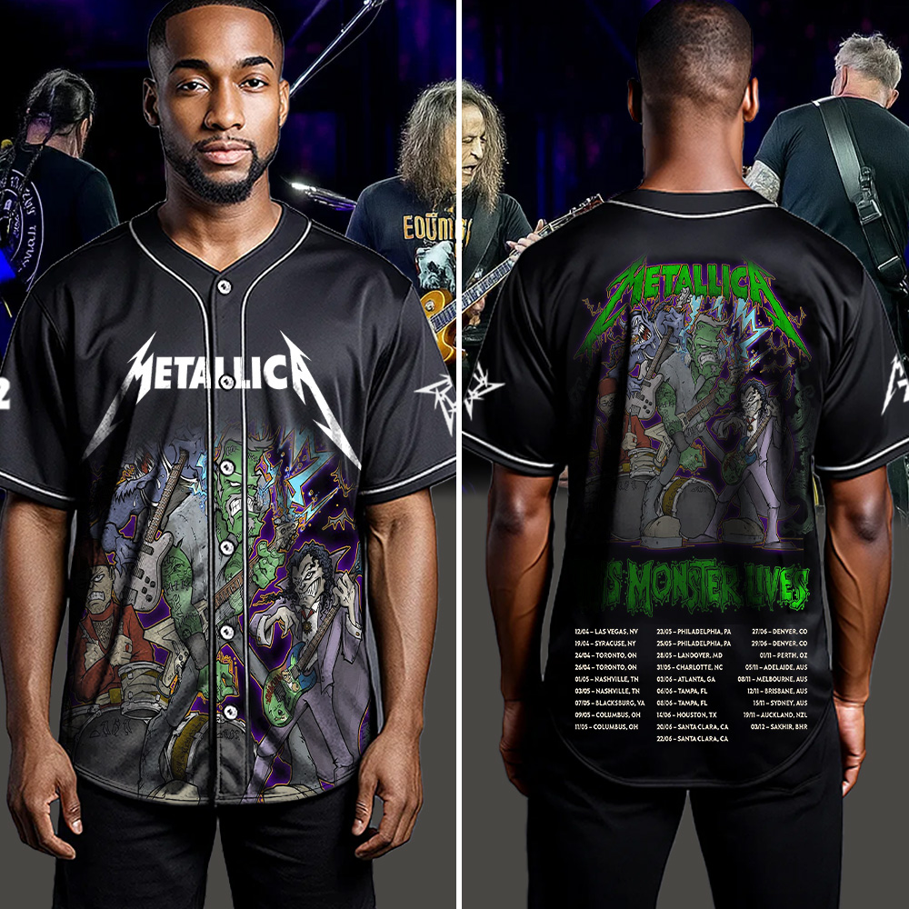 metallica halloween 2025 this monster lives x squindo metalli monsters baseball jersey 4