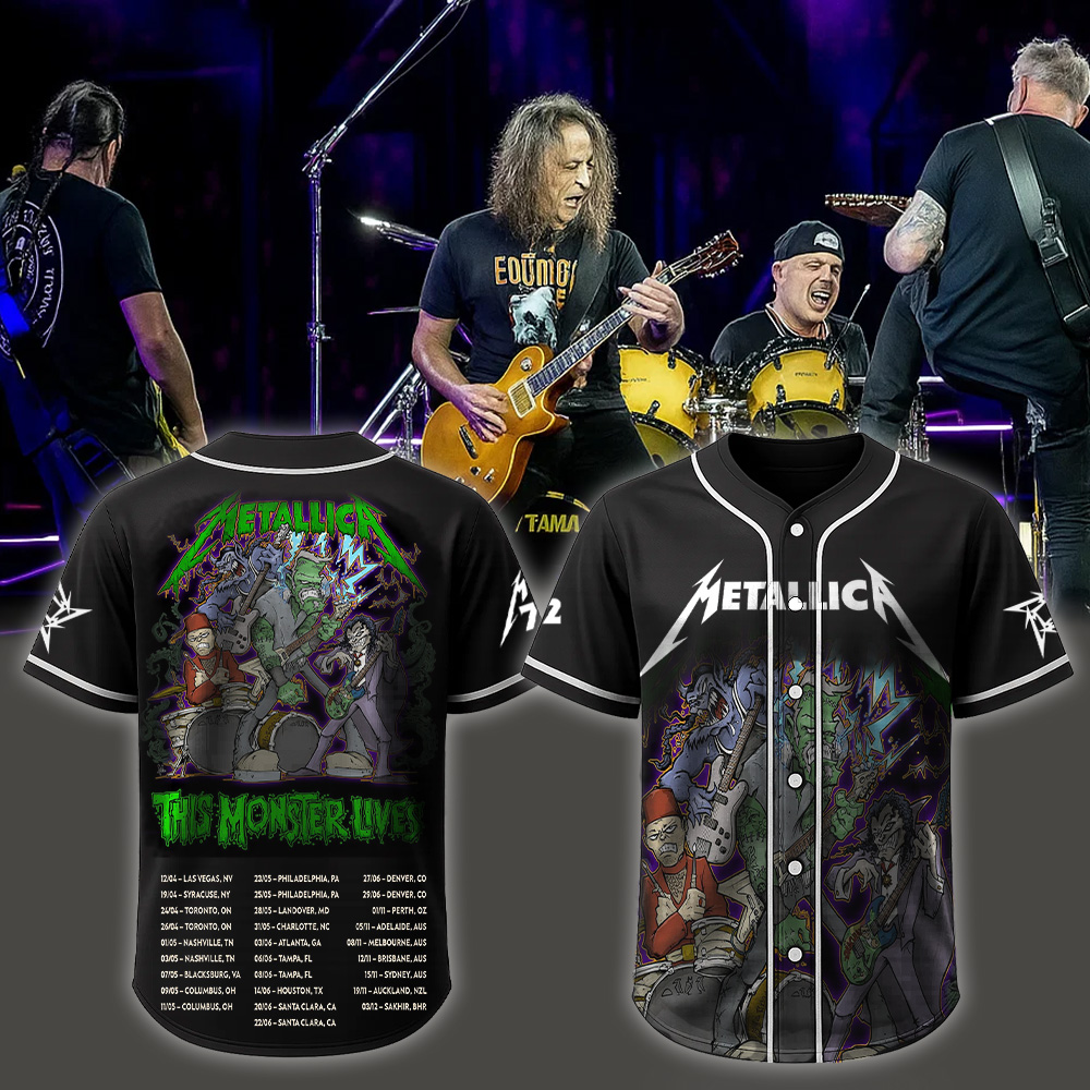 metallica halloween 2025 this monster lives x squindo metalli monsters baseball jersey