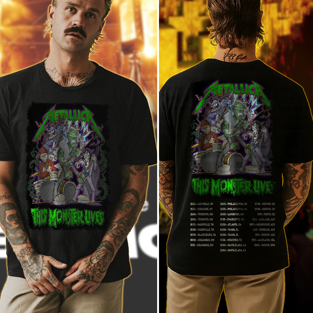 metallica halloween 2025 this monster lives x squindo metalli monsters design t shirt 4
