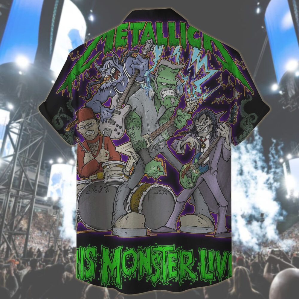 metallica halloween 2025 this monster lives x squindo metalli monsters hawaiian shirt