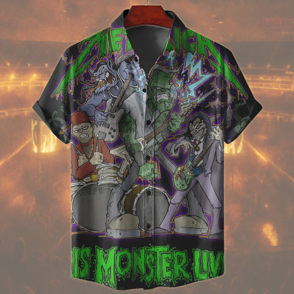 metallica halloween 2025 this monster lives x squindo metalli monsters hawaiian shirt 2