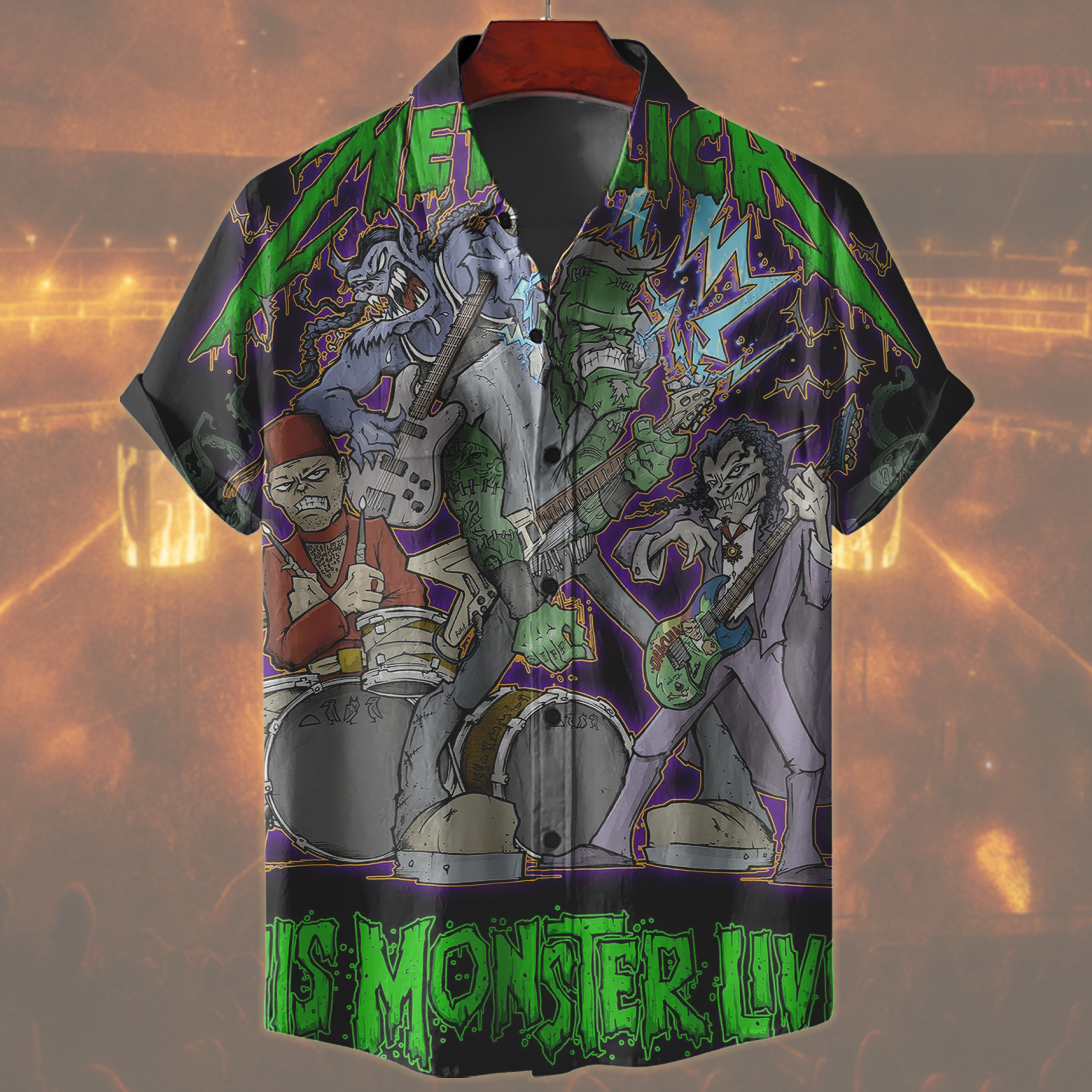 metallica halloween 2025 this monster lives x squindo metalli monsters hawaiian shirt 2