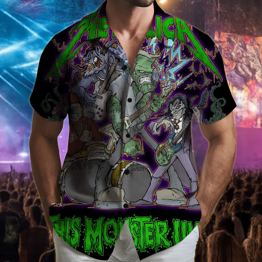 metallica halloween 2025 this monster lives x squindo metalli monsters hawaiian shirt 3