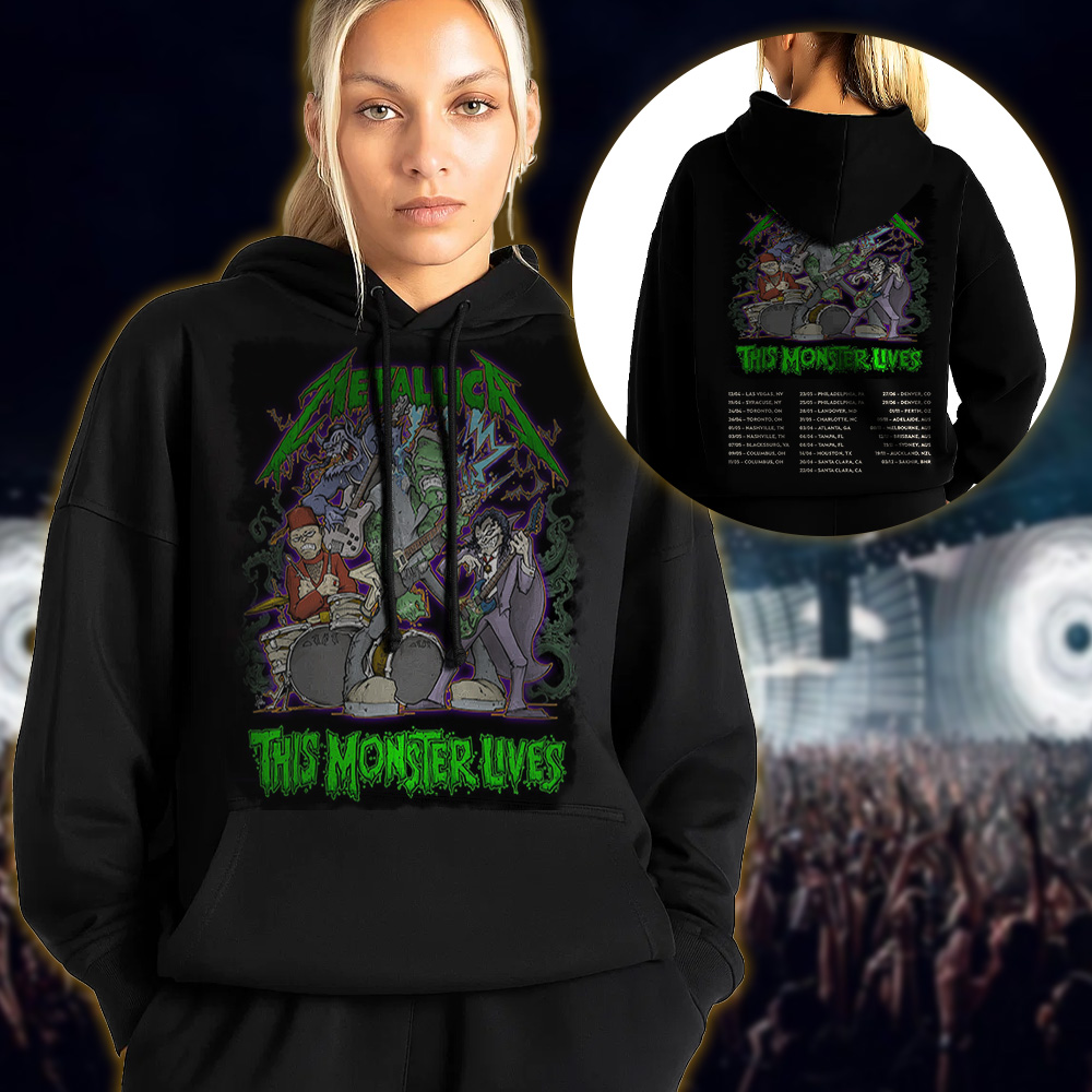 metallica halloween 2025 this monster lives x squindo metalli monsters hoodie 2