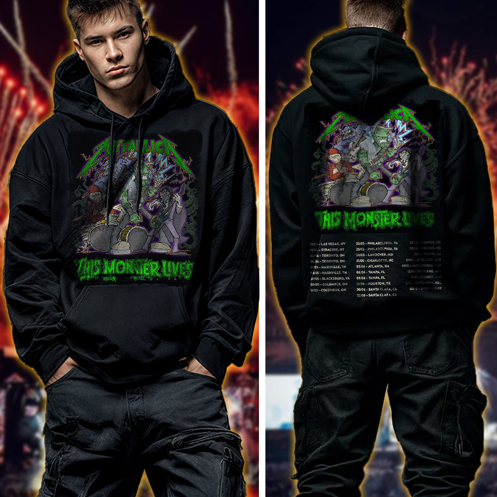 metallica halloween 2025 this monster lives x squindo metalli monsters hoodie 3