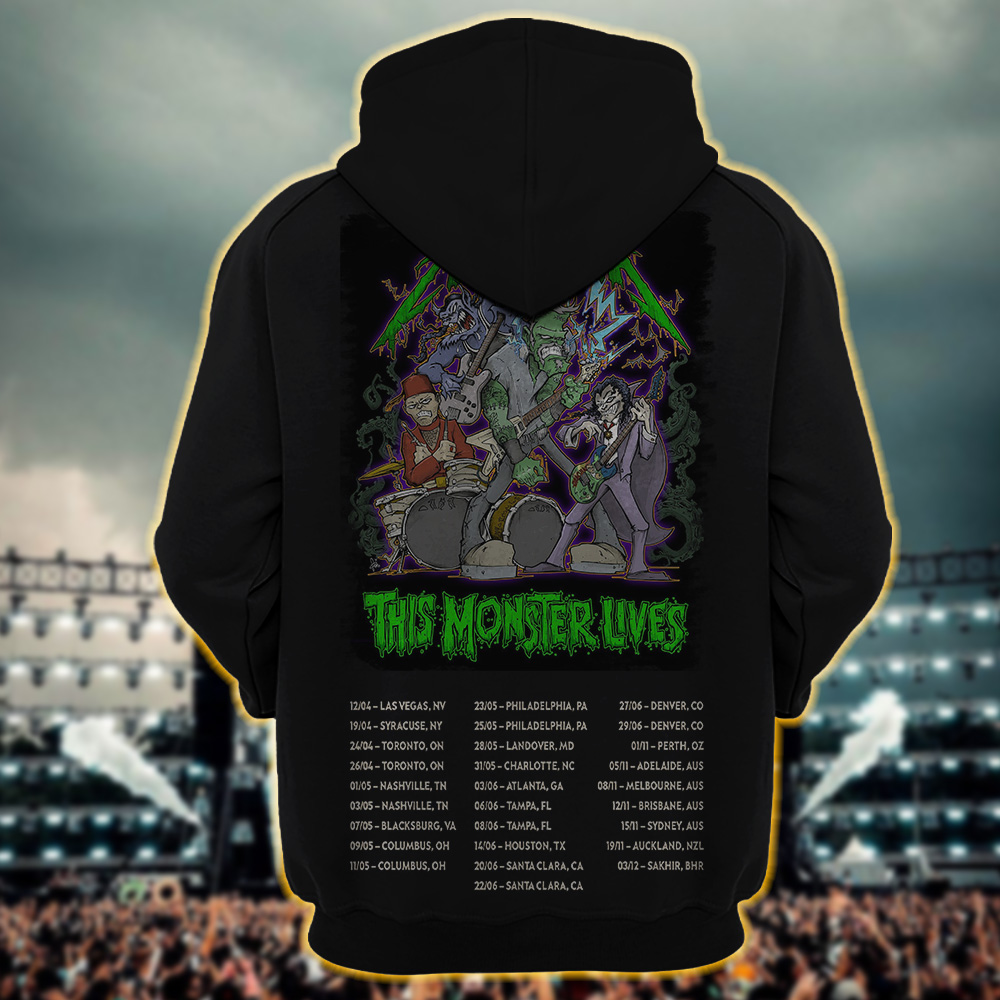 metallica halloween 2025 this monster lives x squindo metalli monsters hoodiee