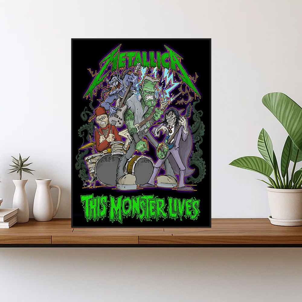 metallica halloween 2025 this monster lives x squindo metalli monsters limited edition poster canvas 1
