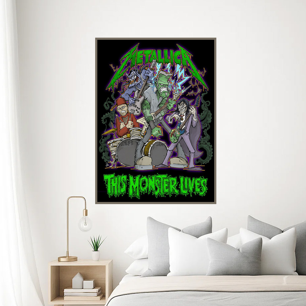 metallica halloween 2025 this monster lives x squindo metalli monsters limited edition poster canvas 2