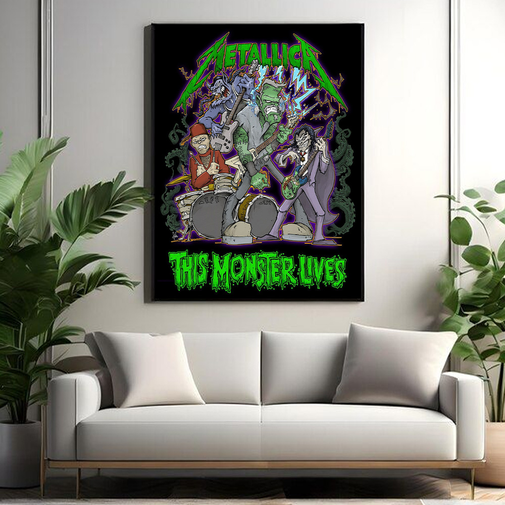 metallica halloween 2025 this monster lives x squindo metalli monsters limited edition poster canvas