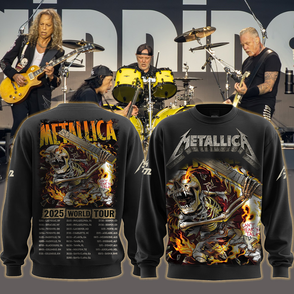 metallica load era i cant hear ya talk to 2x4 artwork by andrew cremeans 2025 load series home all over print sweater