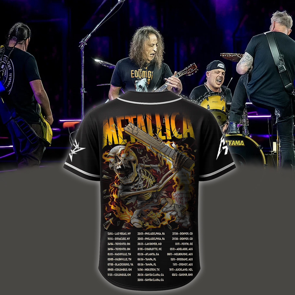 metallica load era i cant hear ya talk to 2x4 artwork by andrew cremeans 2025 load series home baseball jersey 2