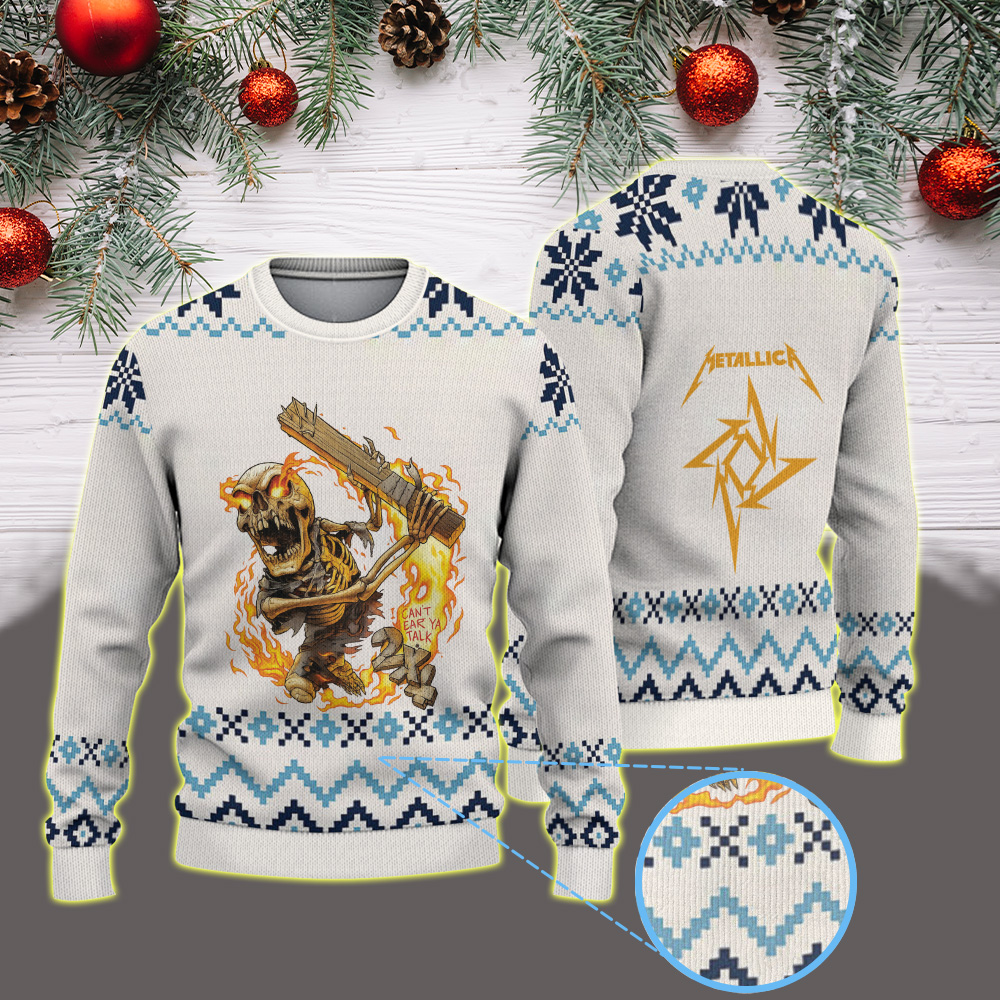metallica load era i cant hear ya talk to 2x4 artwork by andrew cremeans 2025 load series home vintage ugly christmas sweater 1