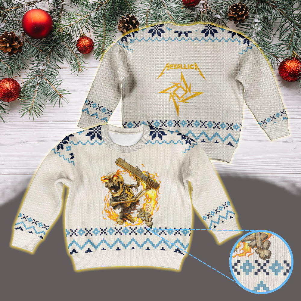 metallica load era i cant hear ya talk to 2x4 artwork by andrew cremeans 2025 load series home vintage ugly christmas sweater