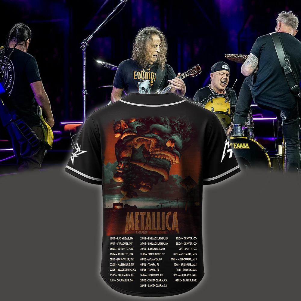 metallica load era the house jack built artwork by max loeffler 2025 load series home baseball jersey 2