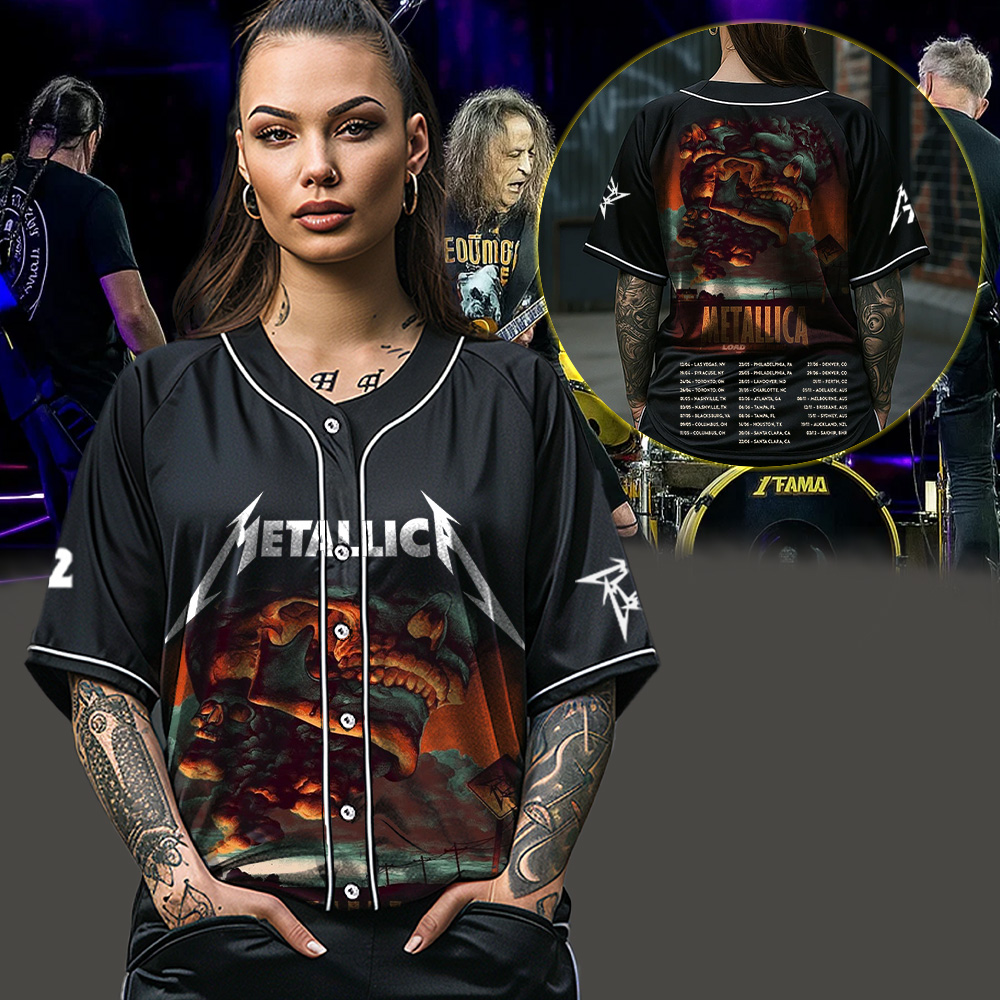 metallica load era the house jack built artwork by max loeffler 2025 load series home baseball jersey 3