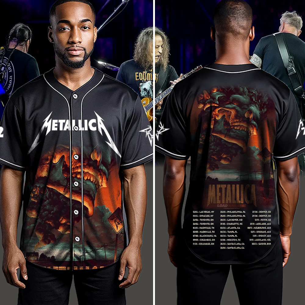 metallica load era the house jack built artwork by max loeffler 2025 load series home baseball jersey 4