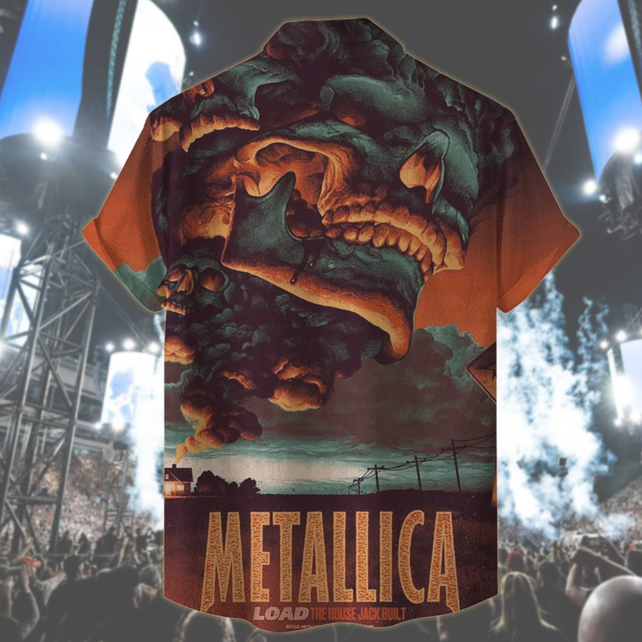 metallica load era the house jack built artwork by max loeffler 2025 load series home hawaiian shirt
