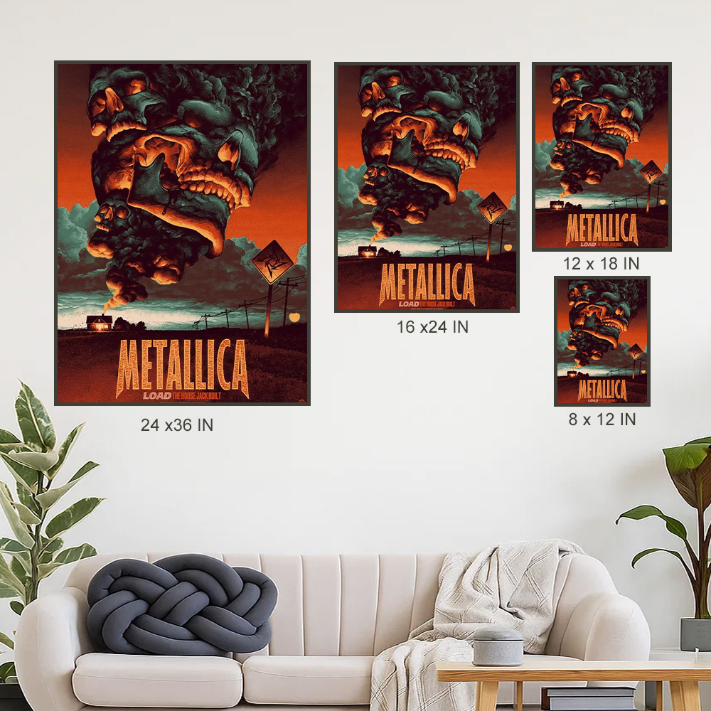 metallica load era the house jack built artwork by max loeffler 2025 load series home poster canvas 3